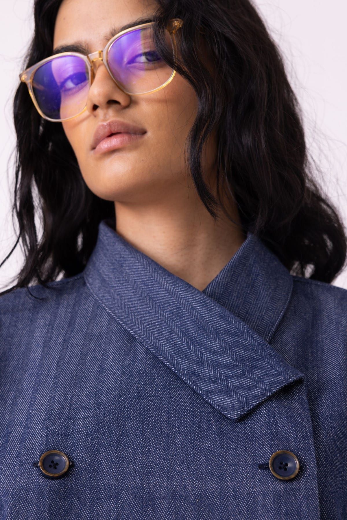 Becky Blue Handwoven Denim top - image 7