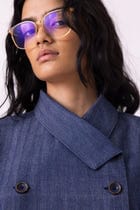 Becky Blue Handwoven Denim top view 7