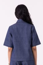 Becky Blue Handwoven Denim top view 9