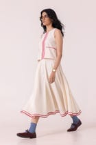 Medea Off White Handwoven Skirt view 1
