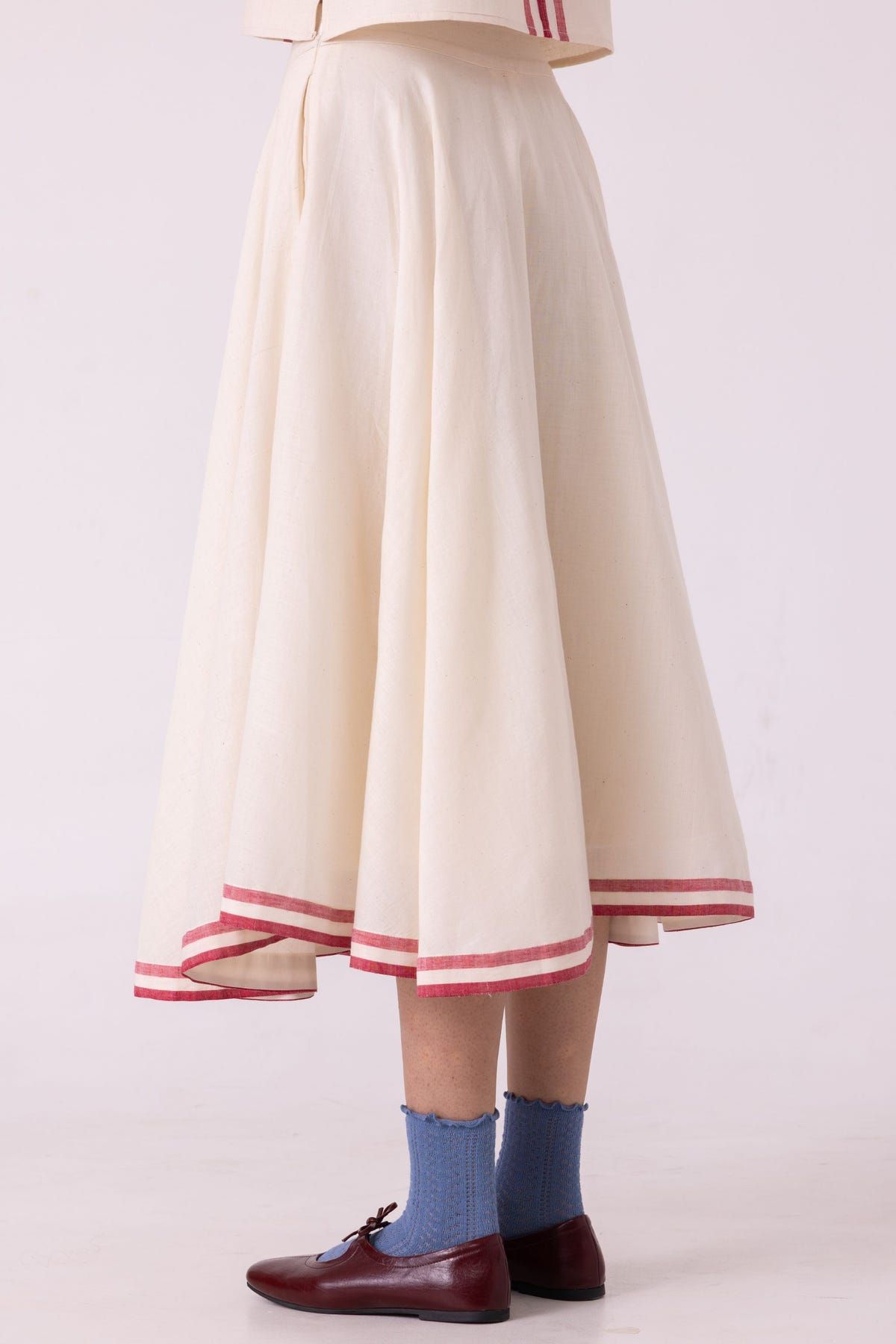 Medea Off White Handwoven Skirt - image 4