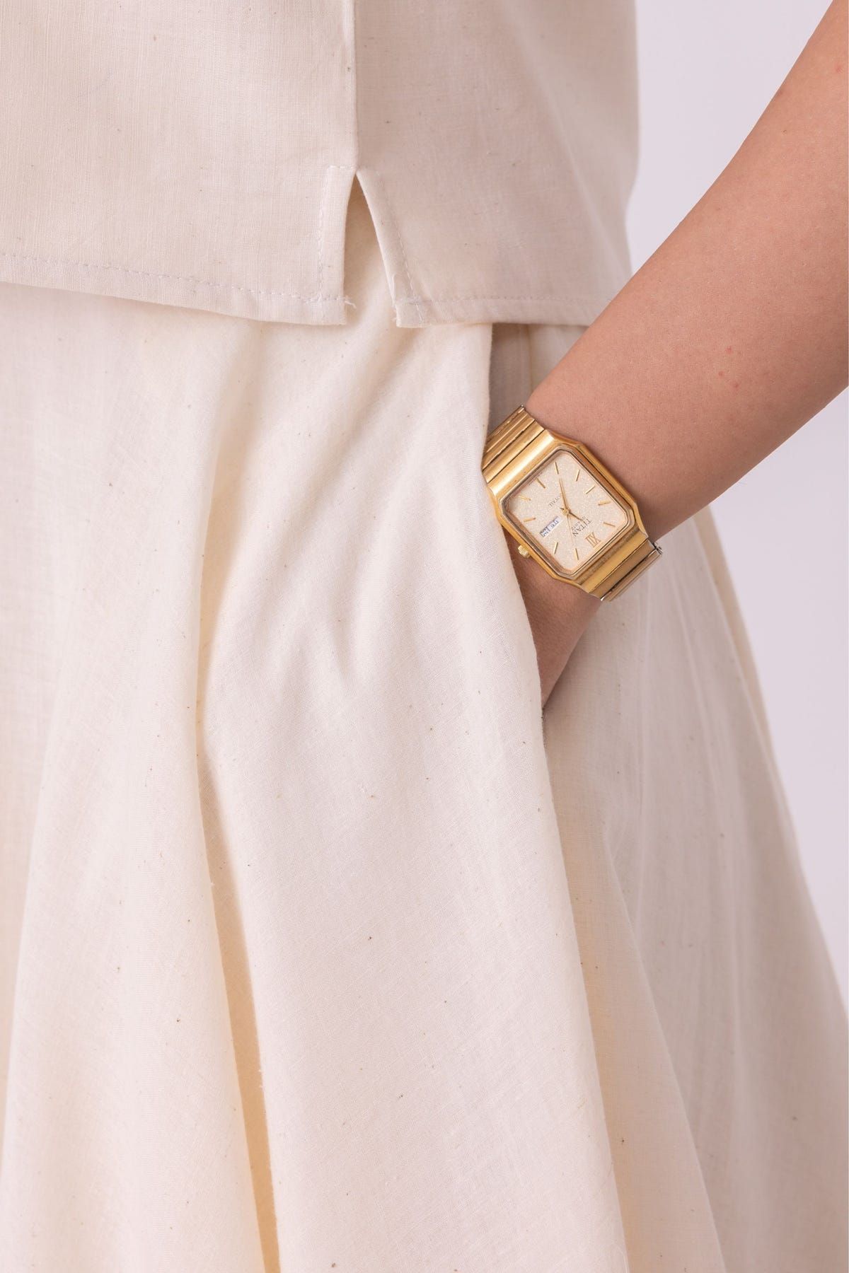 Medea Off White Handwoven Skirt - image 5