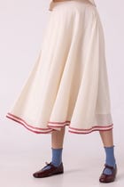 Medea Off White Handwoven Skirt view 8