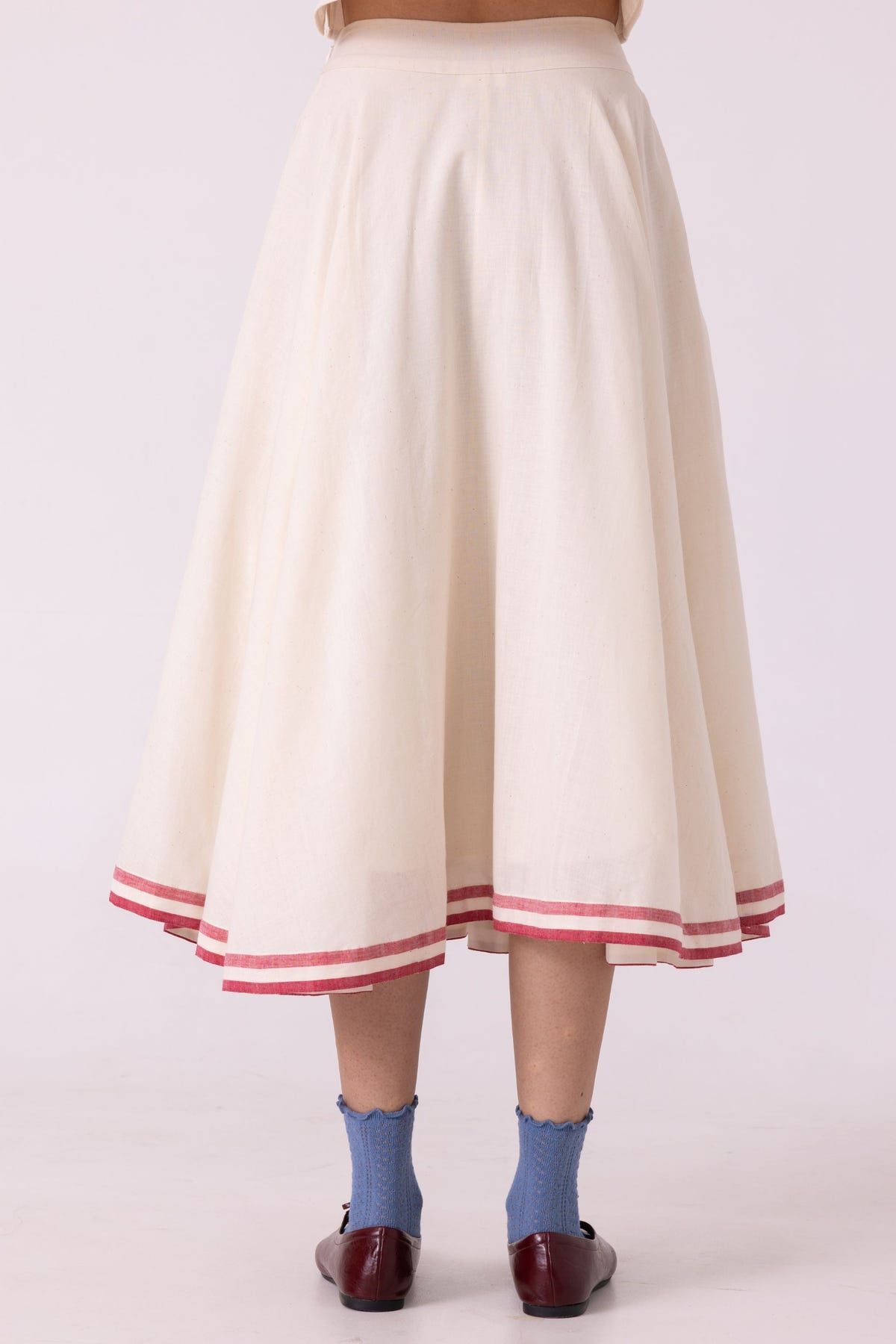 Medea Off White Handwoven Skirt - image 9