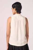 Lumas Off White Silk Top view 12
