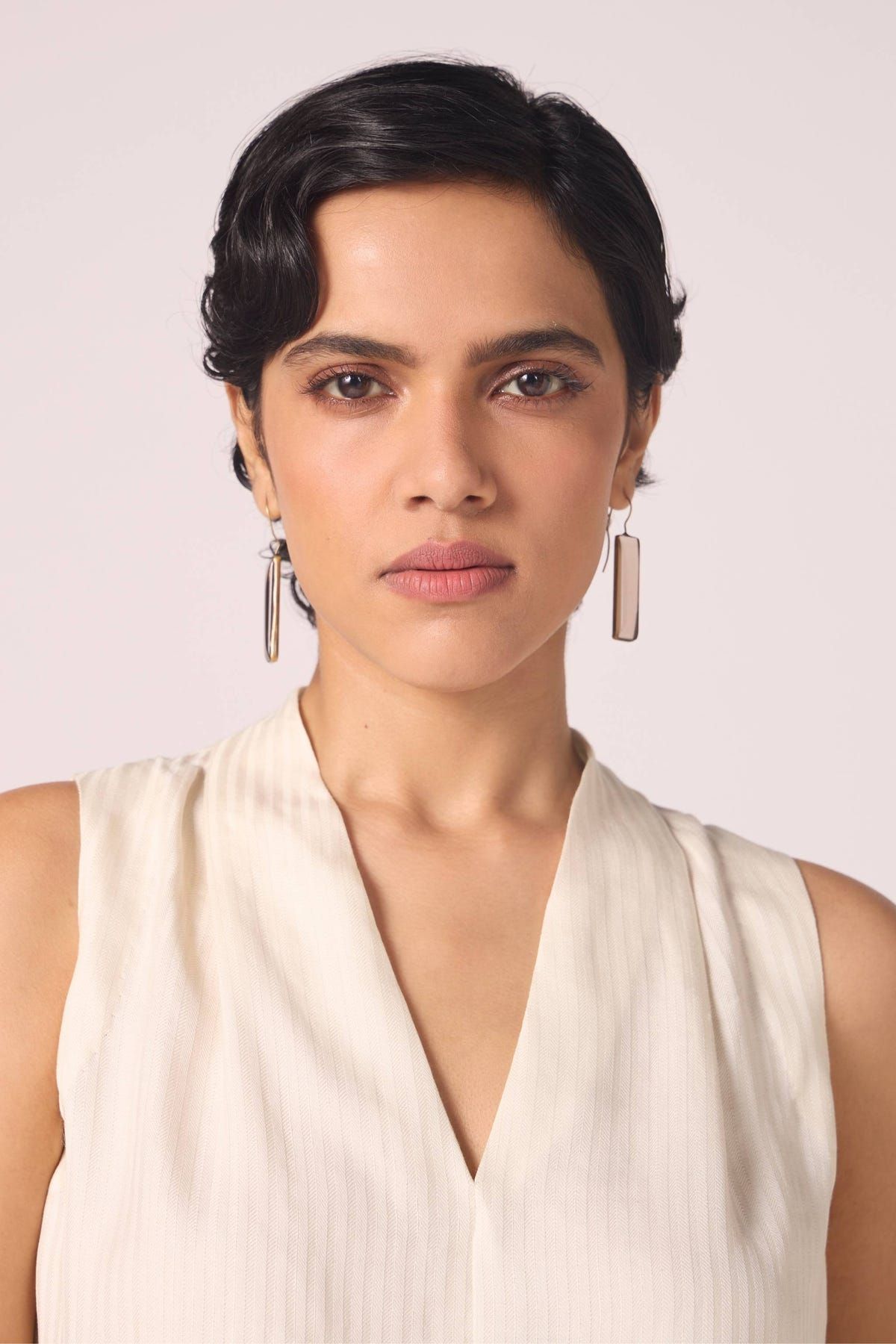 Lumas Off White Silk Top - image 3