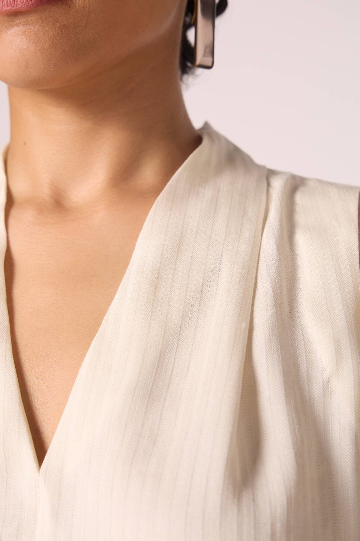 Lumas Off White Silk Top - image 4