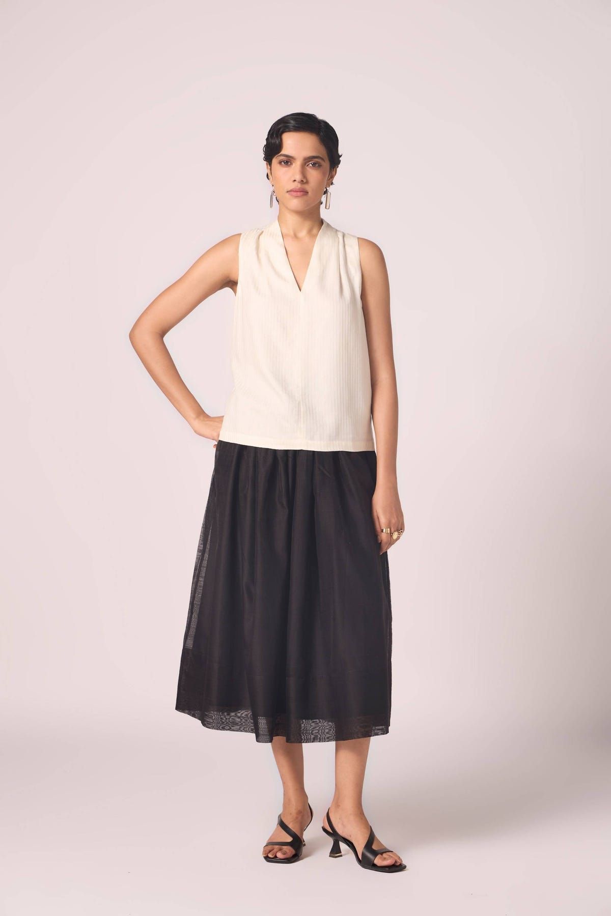 Lumas Off White Silk Top - image 7