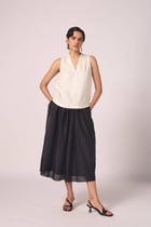 Lumas Off White Silk Top view 8