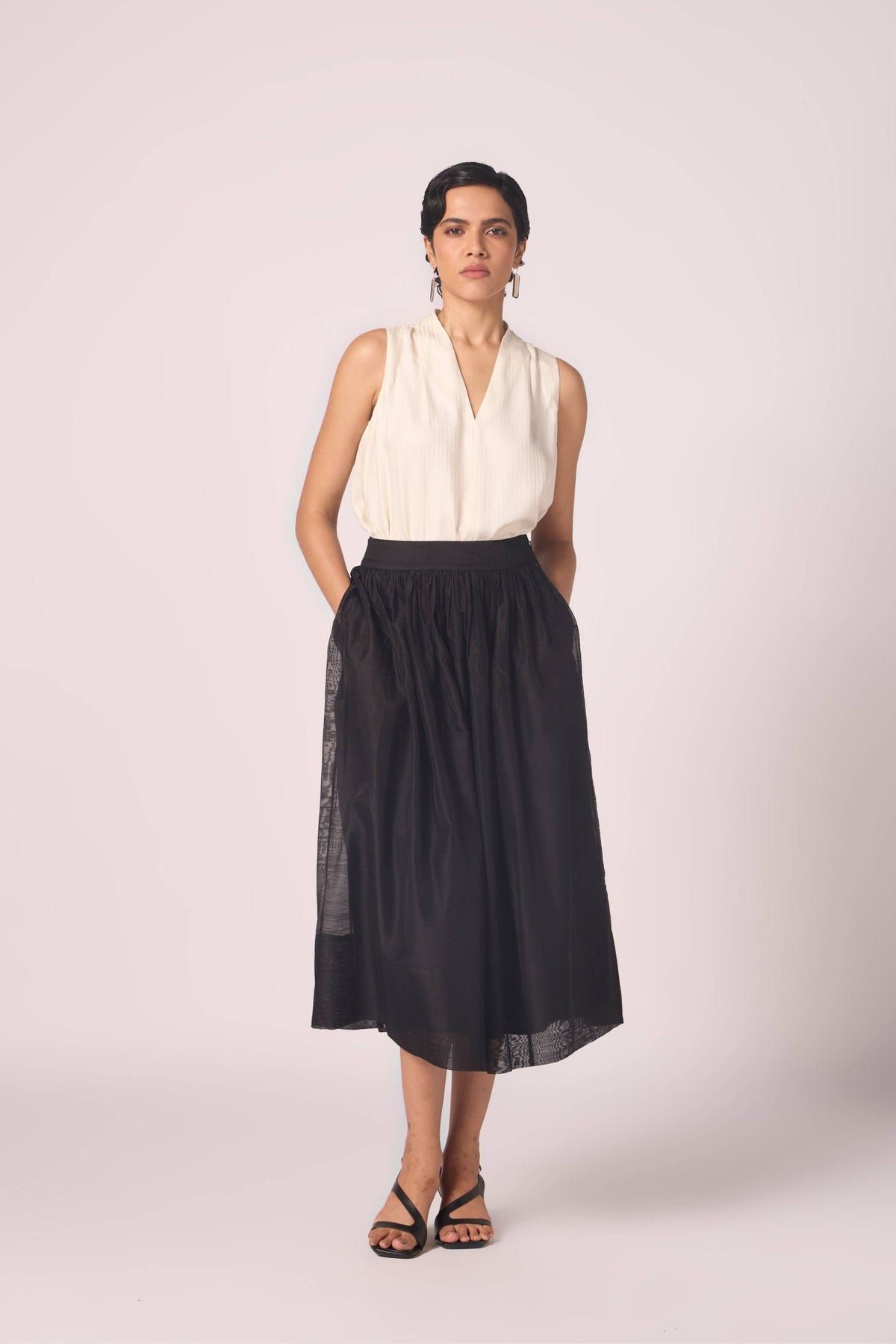 Lumas Off White Silk Top - image 10