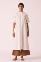 Viktor Off white Cotton Tunic view 1