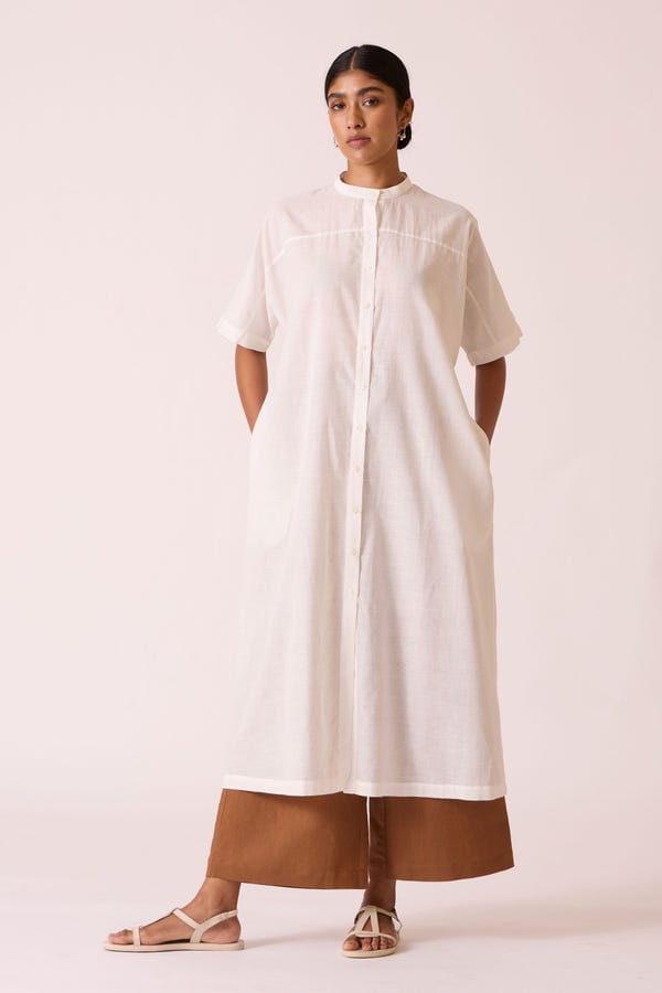 The Summer House — Viktor Off white Cotton Tunic