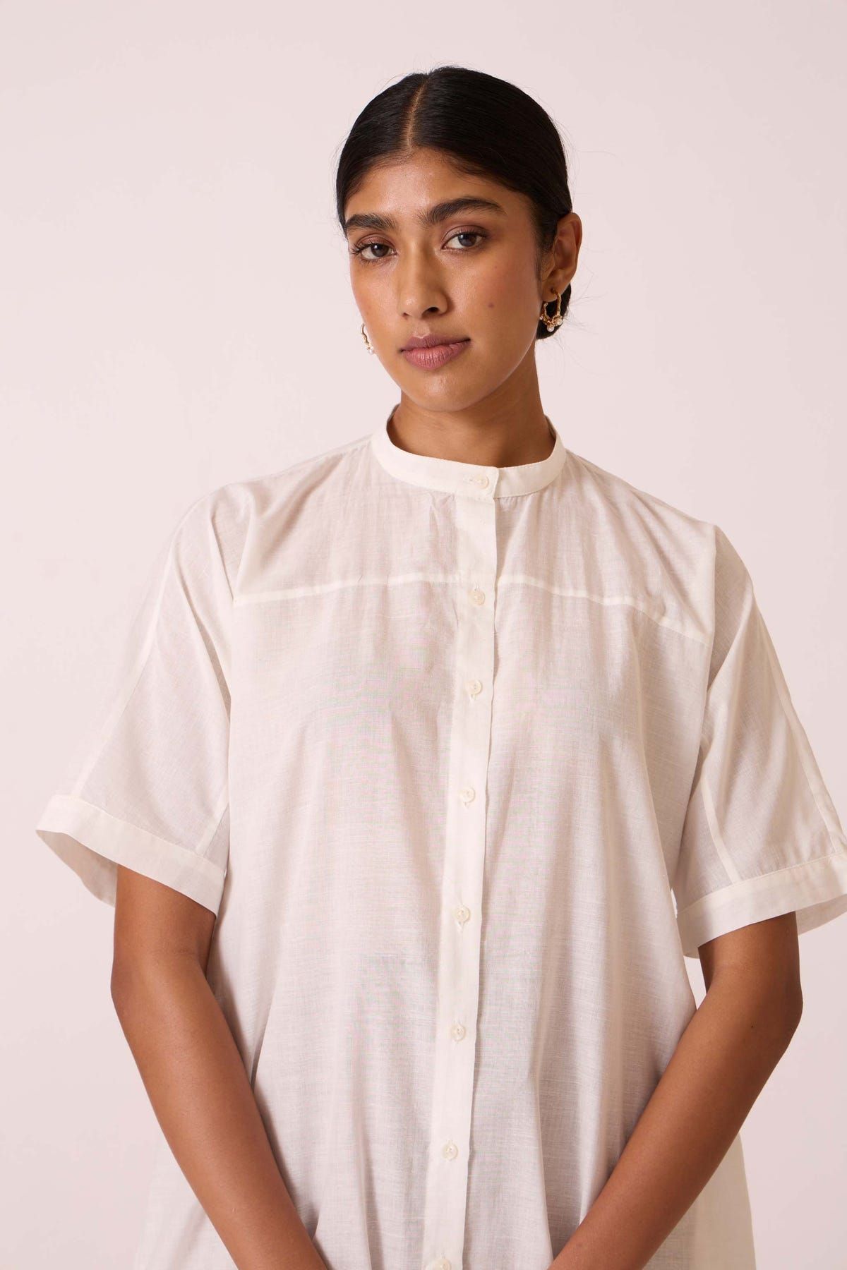 Viktor Off white Cotton Tunic - image 3