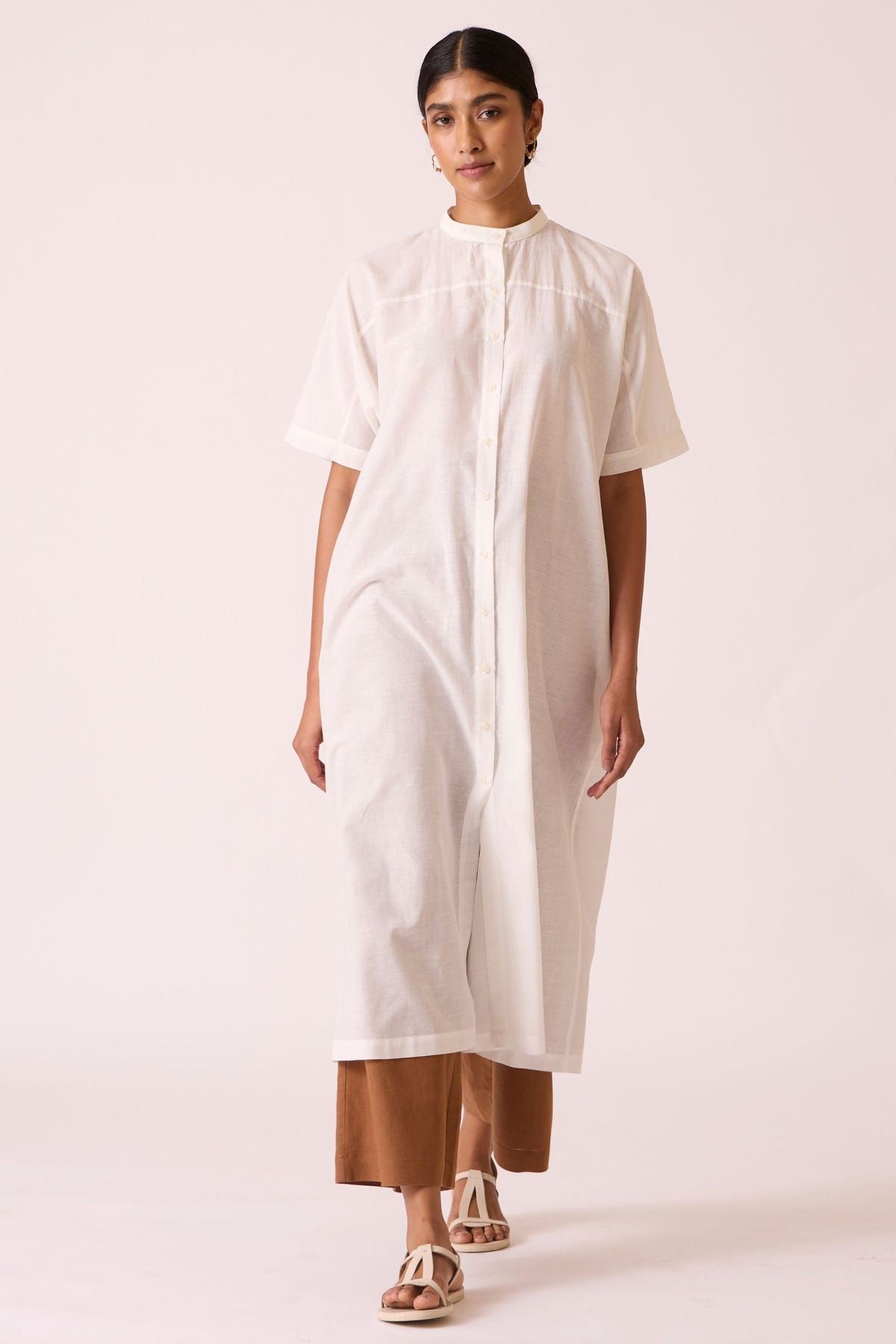 Viktor Off white Cotton Tunic - image 8