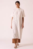 Viktor Off white Cotton Tunic view 8