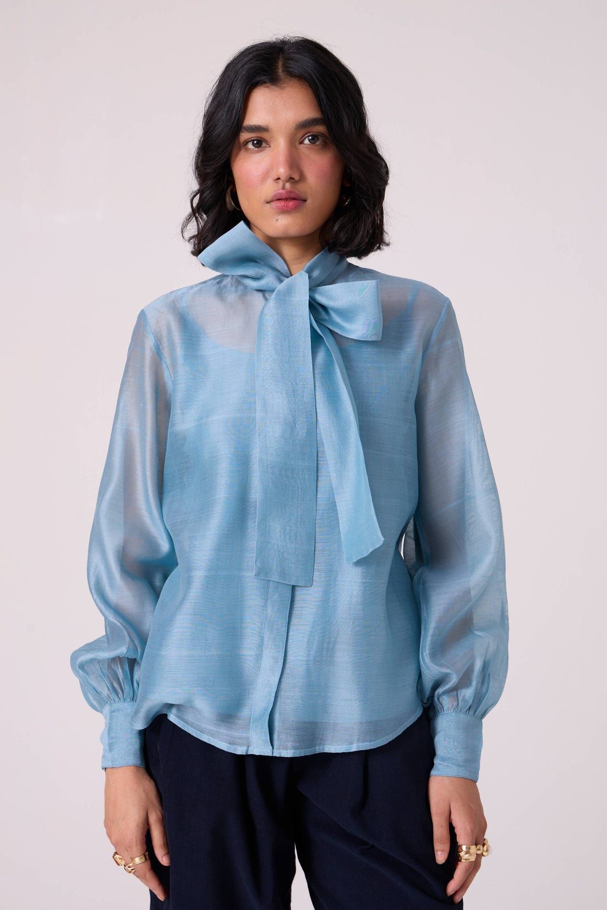 Pavel Blue Handwoven Shirt - image 3