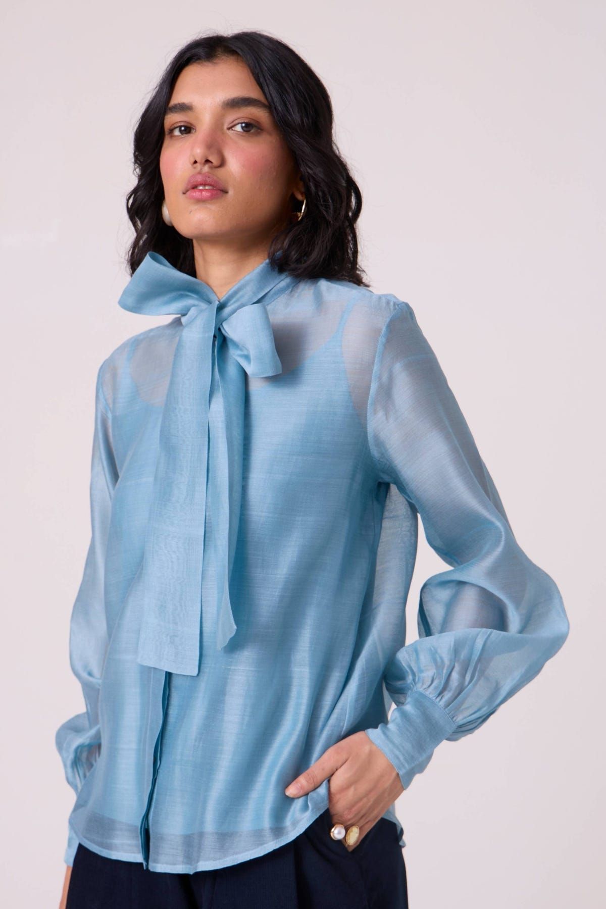 Pavel Blue Handwoven Shirt - image 4