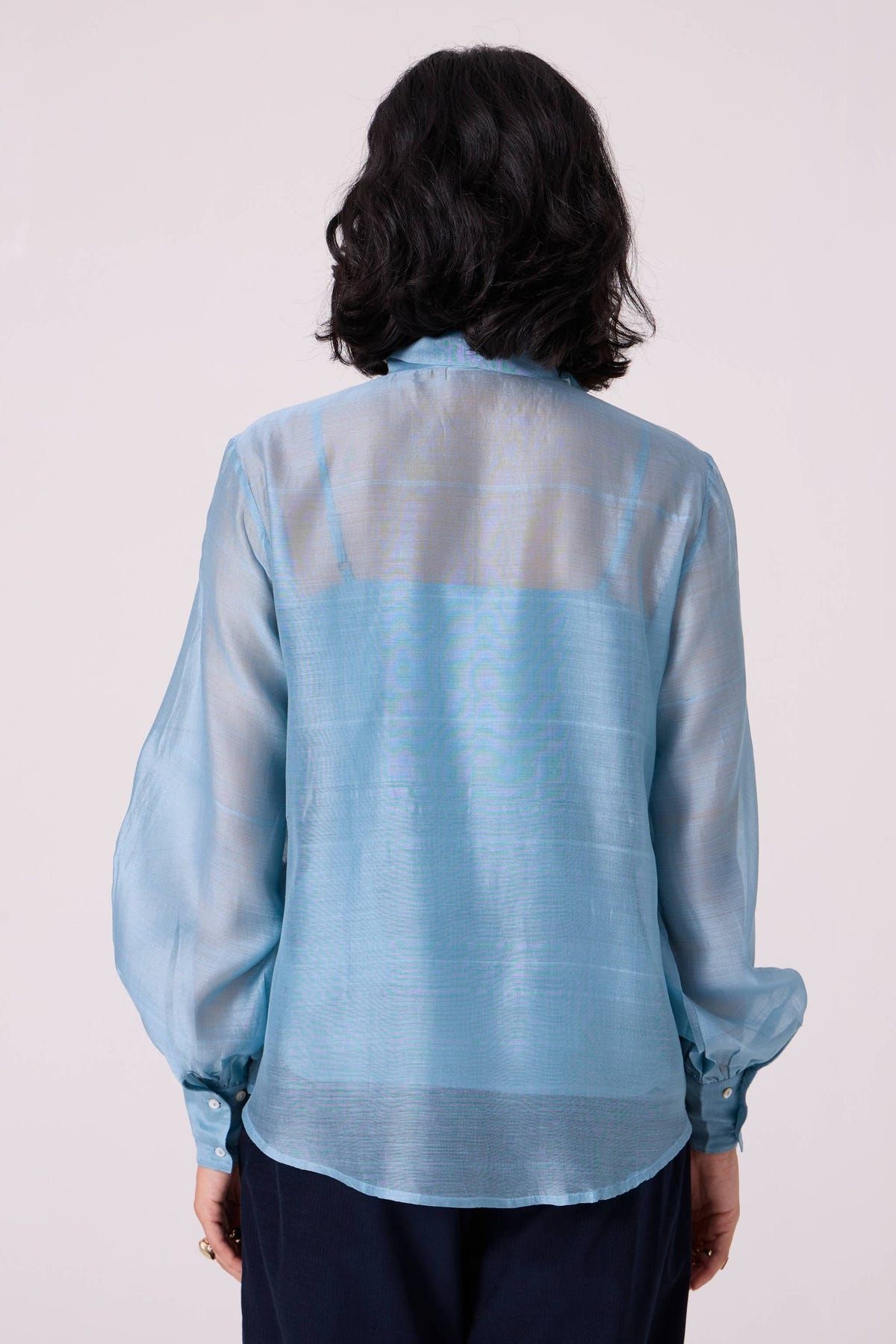 Pavel Blue Handwoven Shirt - image 8