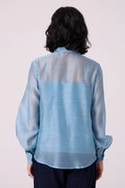 Pavel Blue Handwoven Shirt view 8