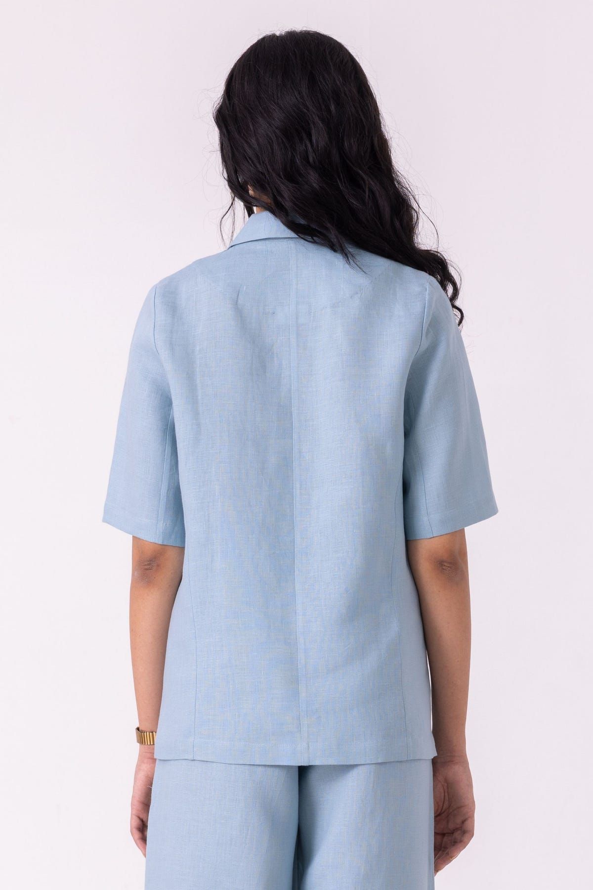 Jo Blue Linen Jacket - image 12