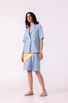 Jo Blue Linen Jacket view 14