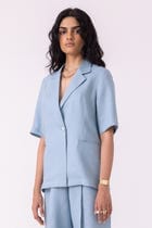 Jo Blue Linen Jacket view 4