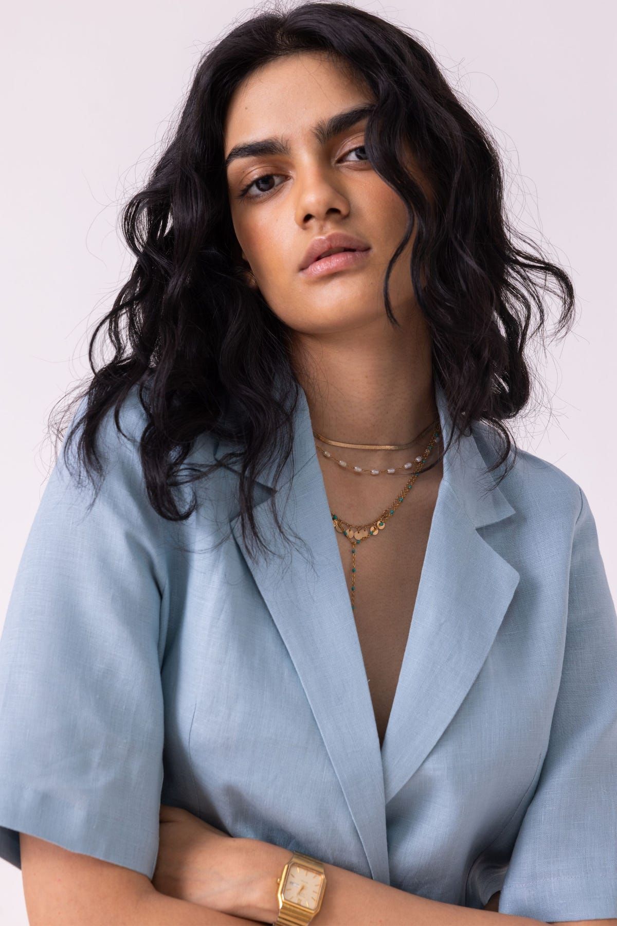 Jo Blue Linen Jacket - image 6