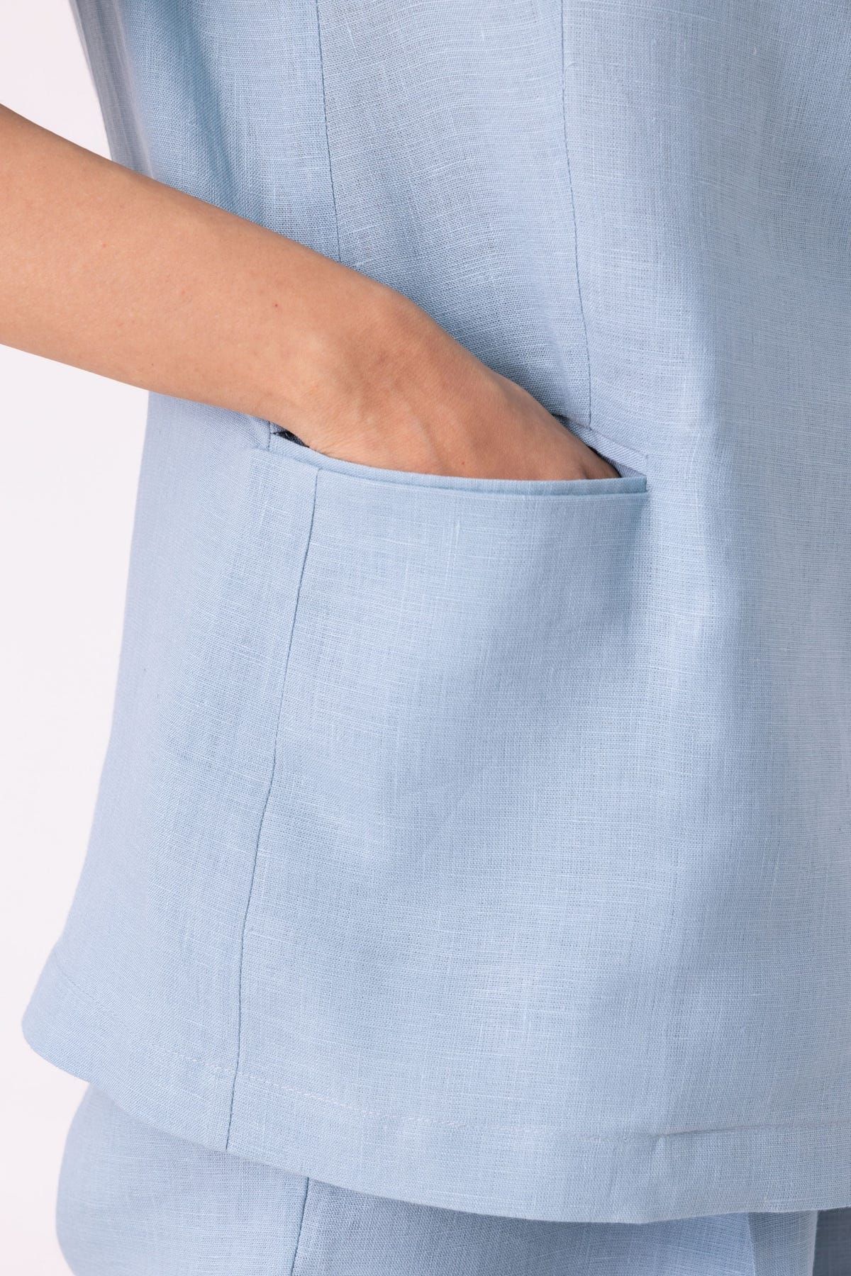 Jo Blue Linen Jacket - image 10