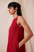 Pippa Red Linen Dress view 5