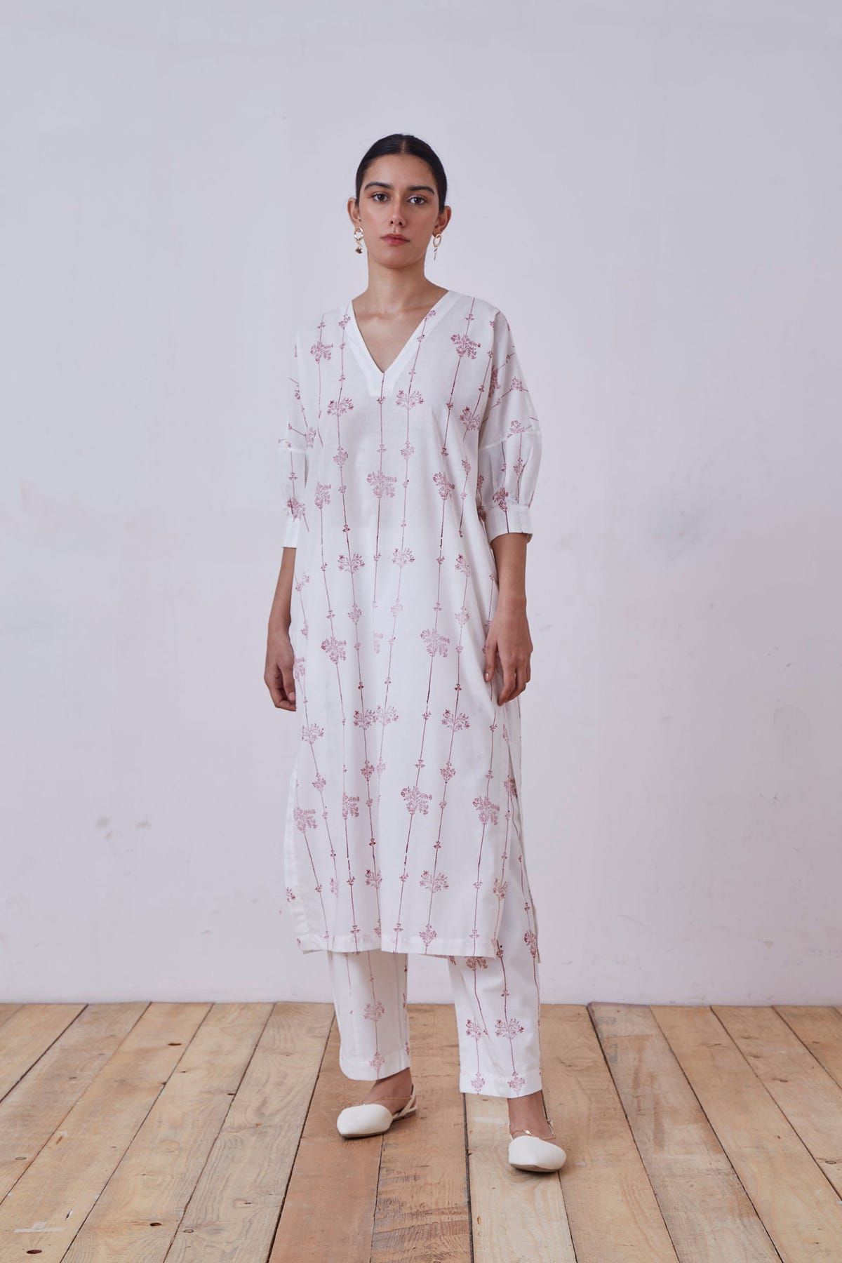 Ratan Red Hand Printed Tunic - image 1