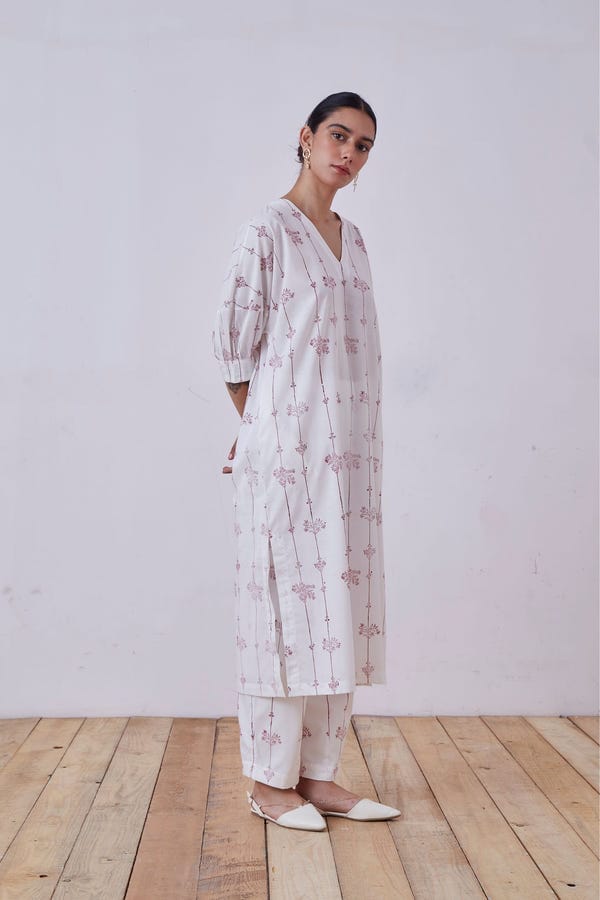 The Summer House — Ratan Red Hand Printed Tunic