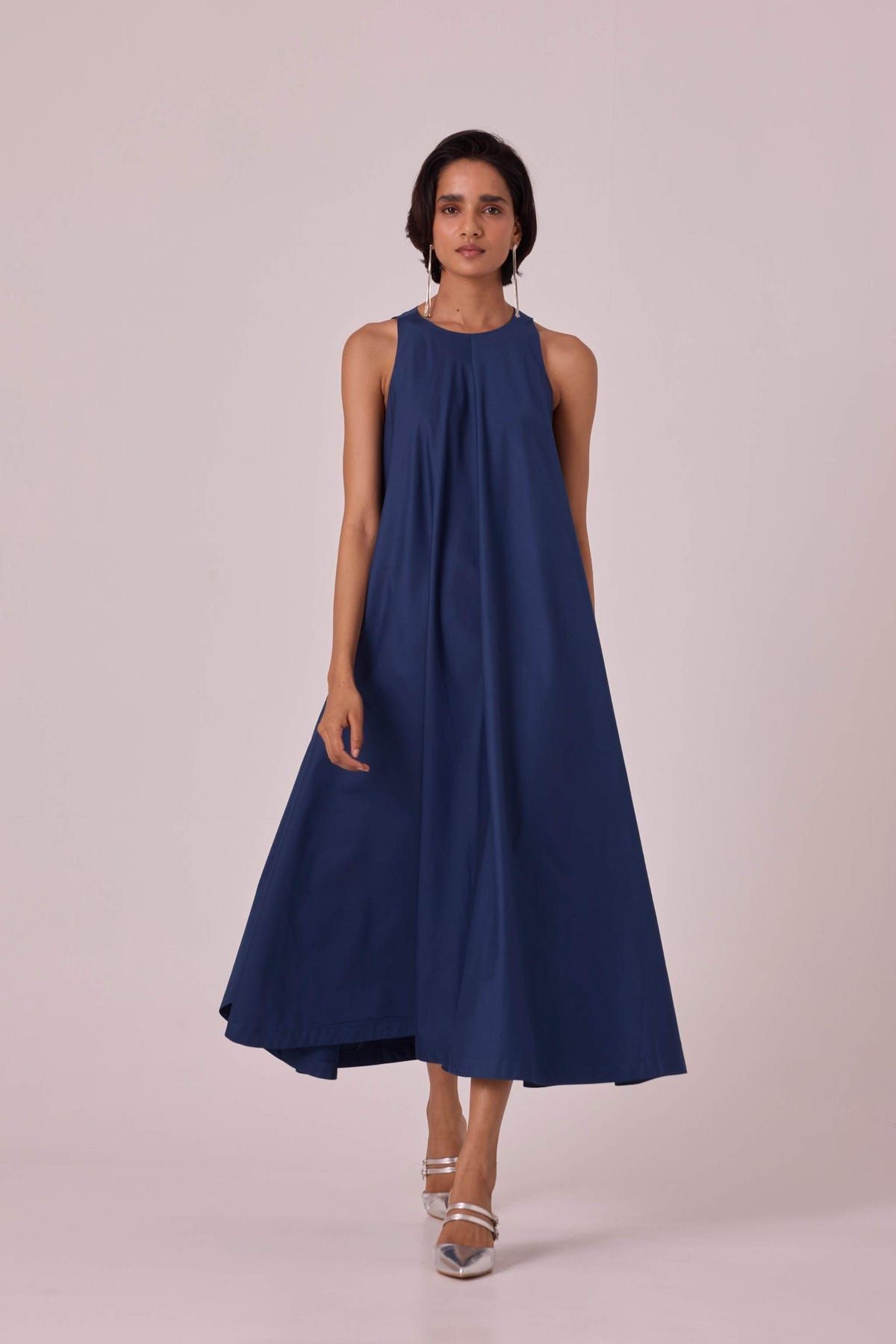 Audric Blue Midi Dress - image 6