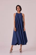 Audric Blue Midi Dress view 7