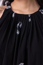 Margo Black Bandhani Handwoven Top view 5