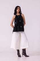Margo Black Bandhani Handwoven Top view 8