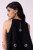 Margo Black Bandhani Handwoven Top view 9