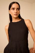 Amani Black Embroidered Dress view 1
