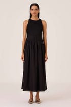 Amani Black Embroidered Dress view 2
