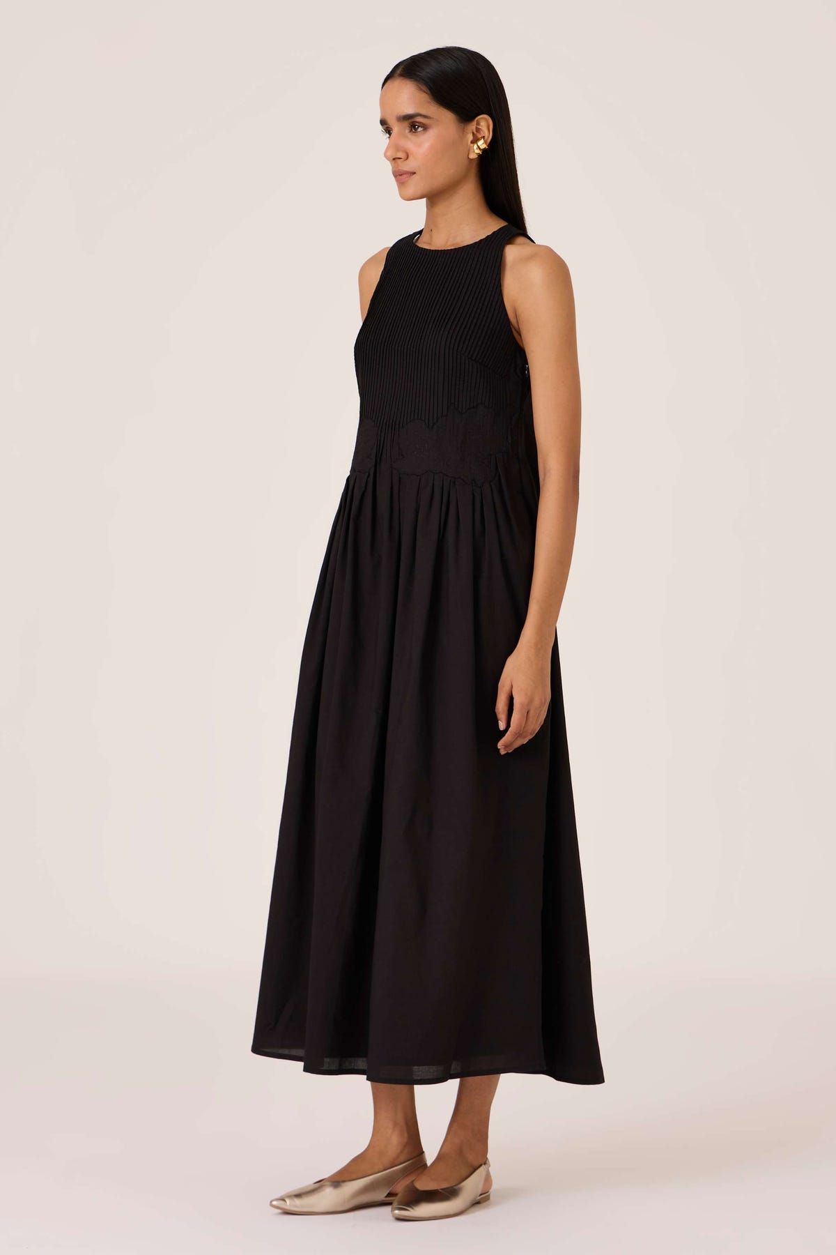 Amani Black Embroidered Dress - image 3