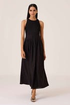 Amani Black Embroidered Dress view 4
