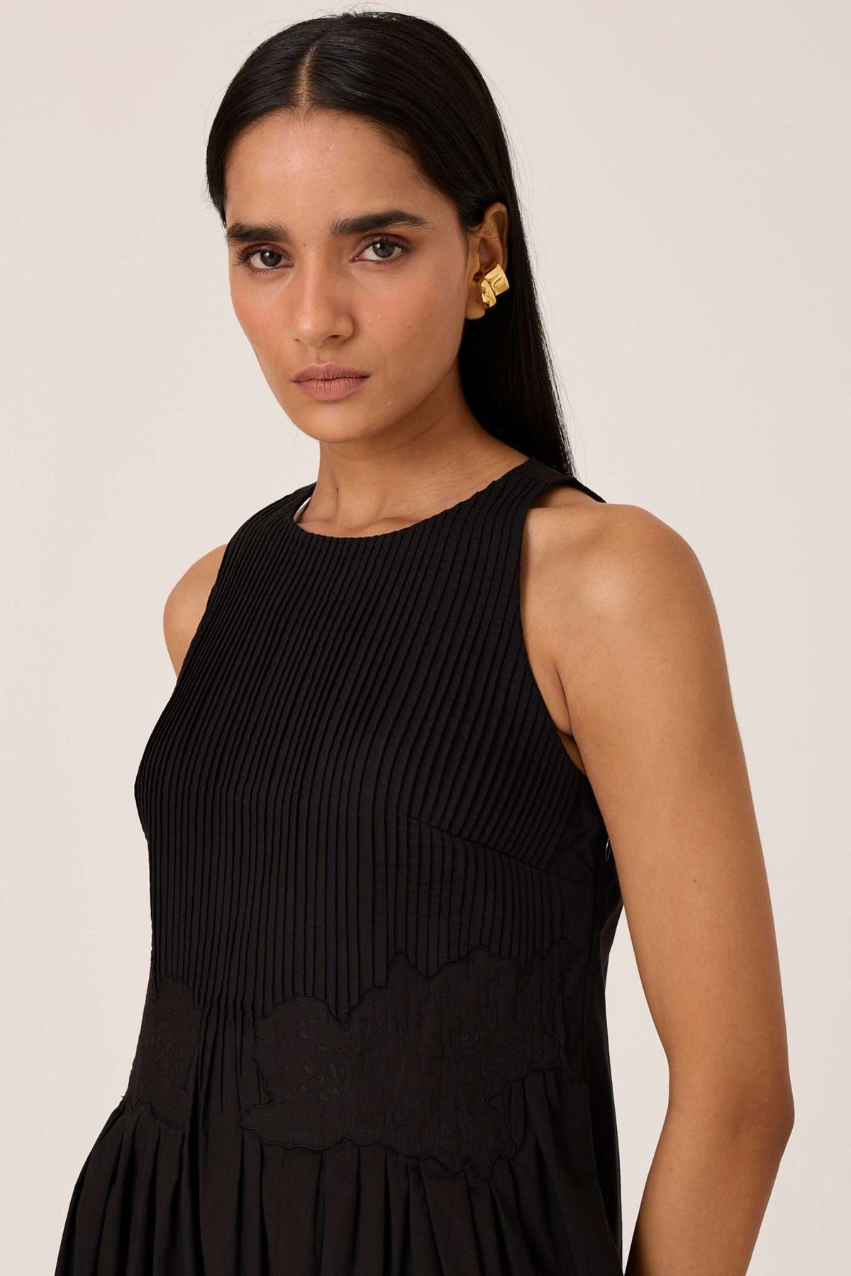 Amani Black Embroidered Dress - image 5