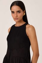 Amani Black Embroidered Dress view 5