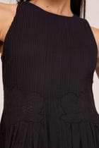 Amani Black Embroidered Dress view 6