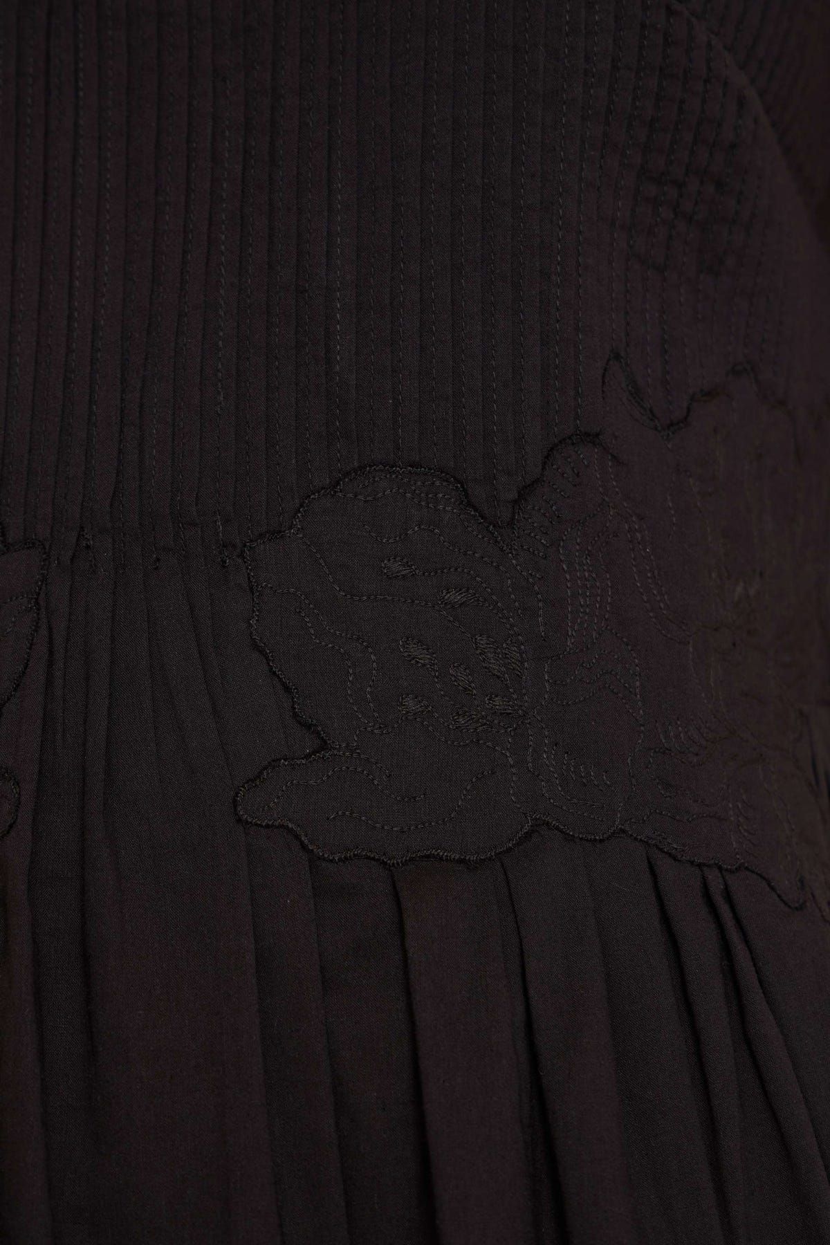 Amani Black Embroidered Dress - image 7