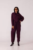 Celie Wine Tie Top view 12