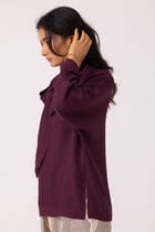 Celie Wine Tie Top view 3