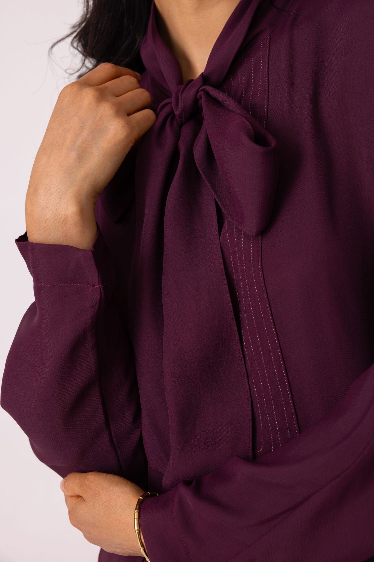 Celie Wine Tie Top - image 5