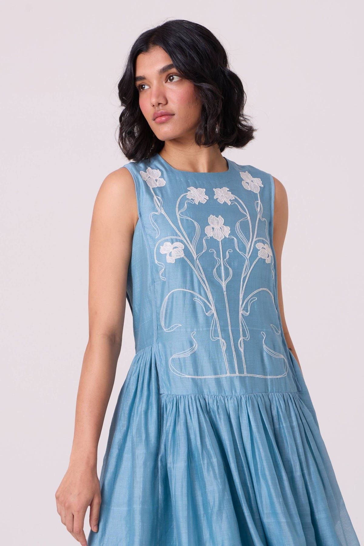 Aleksey Blue Handwoven Maxi Dress - image 11