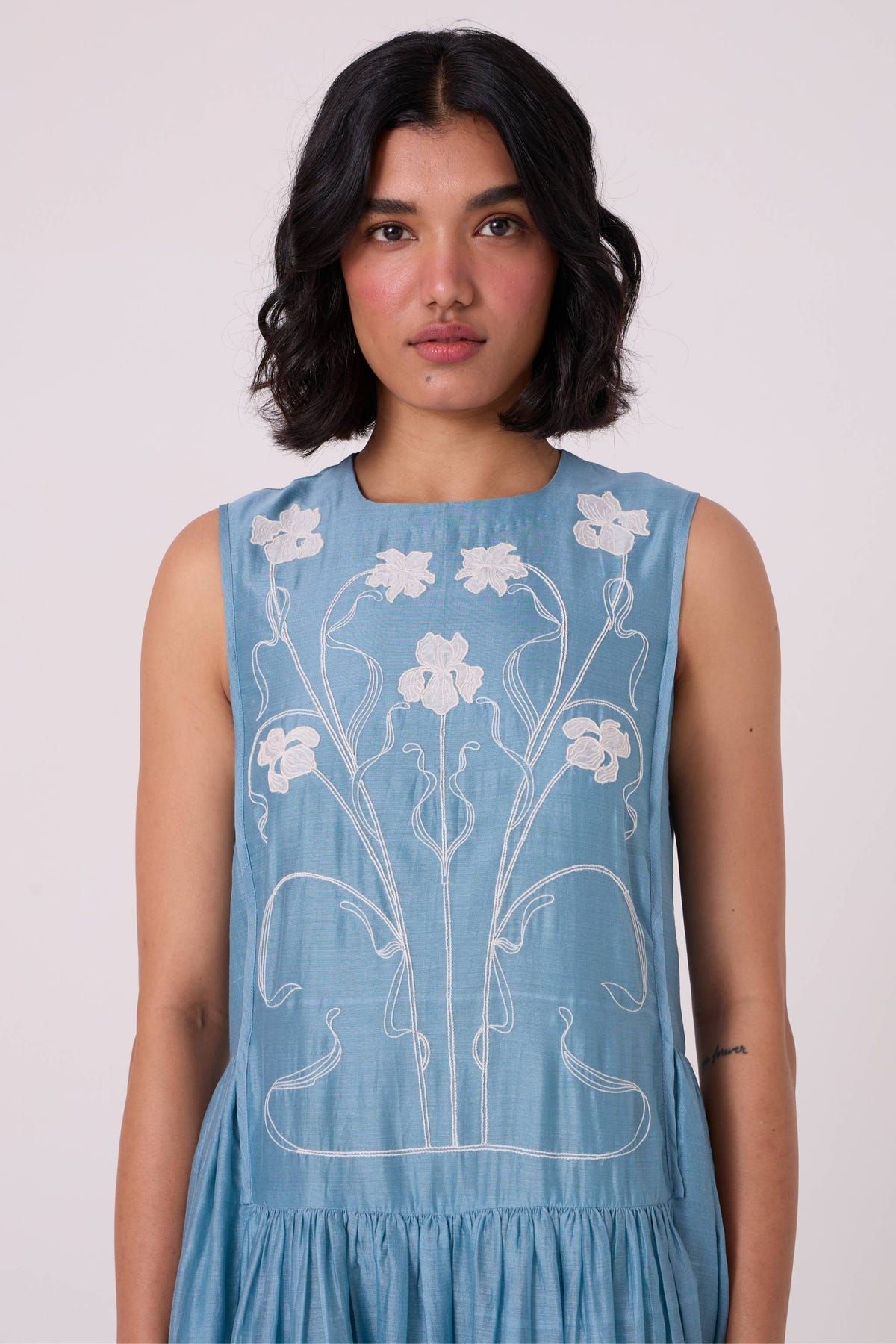 Aleksey Blue Handwoven Maxi Dress - image 5