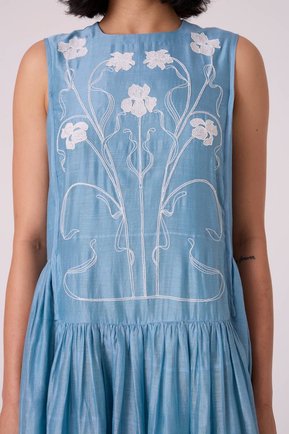 Aleksey Blue Handwoven Maxi Dress - image 6